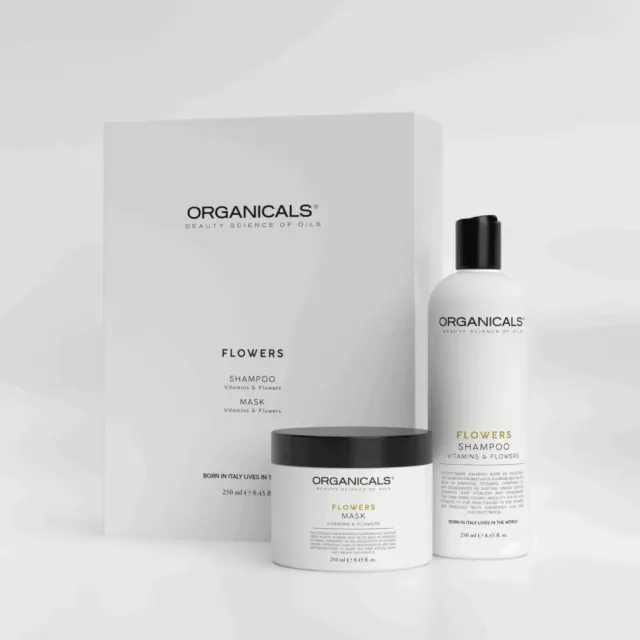 Zestaw multiwitaminowy Organicals Flowers Box – szampon i odżywka Flowers