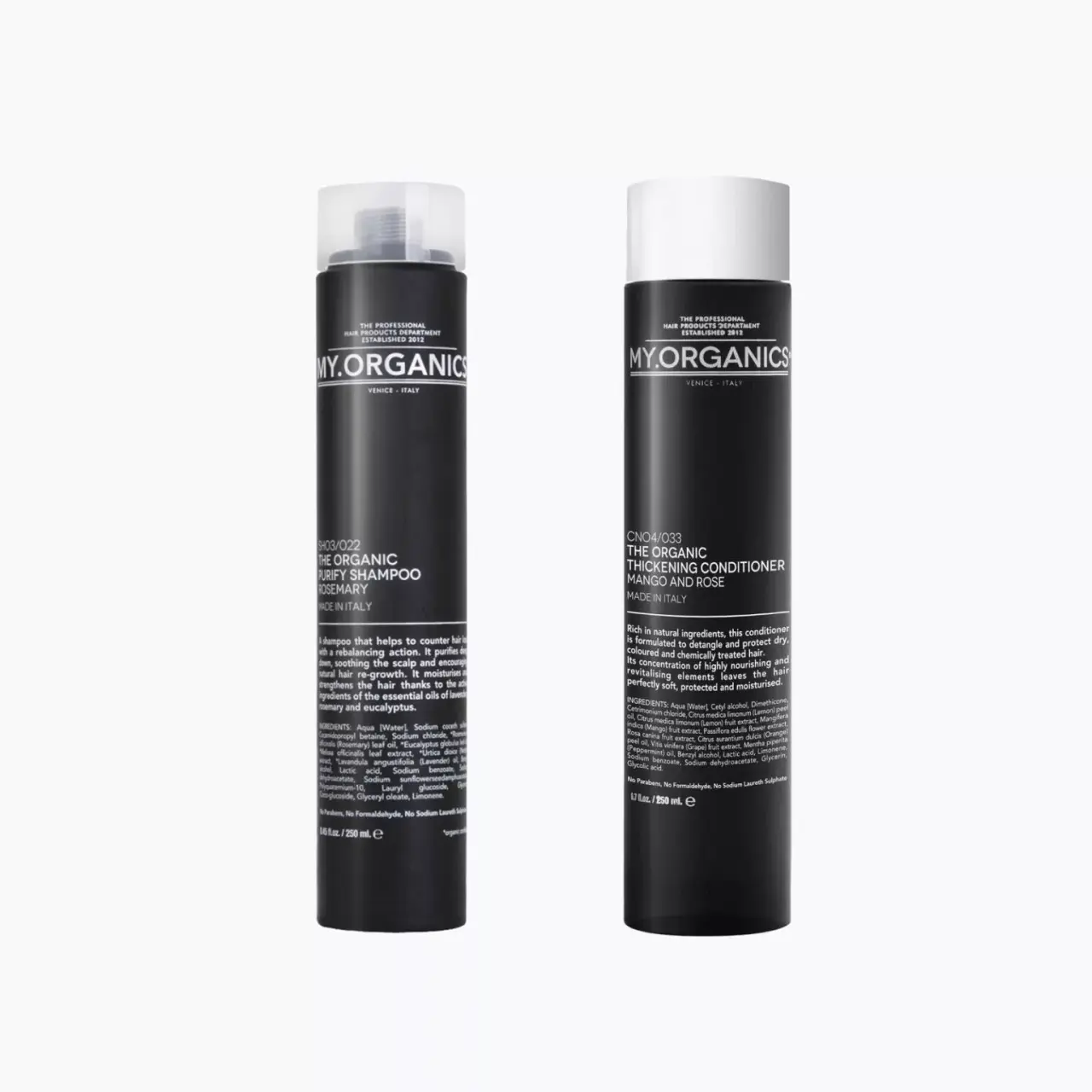 Zestaw zagęszczający My.Organics Thickening Treatment Box – szampon i odżywka 250 ml