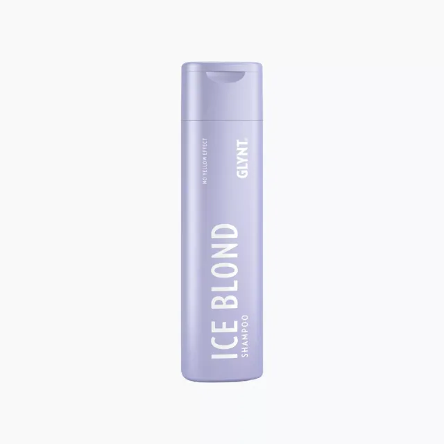 Szampon ICE BLOND – fioletowy pigment przeciw żółtym tonom dla blond i siwych włosów GLYNT